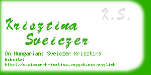 krisztina sveiczer business card